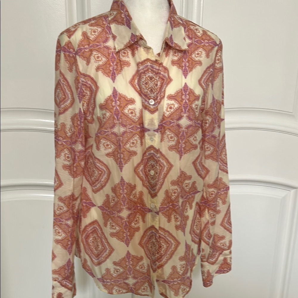 J. Crew Geometric Print Shirt